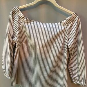 Striped Off-Shoulder Women's Top